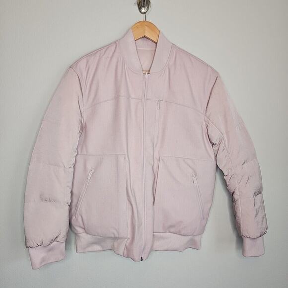 Lululemon Pink Roam Far Reversible Bomber Women's Activewear Wool Jacket Size 6 - Picture 1 of 6